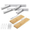 Invisible Concealed Shelf Support Double T-shaped Bracket Storage Rack Stand Holder with Screws for Home Bathroom Invisible Conc