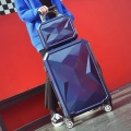 20``22/24/26/28 inch Rolling luggage set travel suitcase spinner wheels trolley luggage bag case Diamond Silver suitcase Women's
