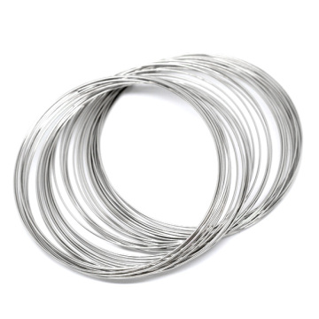 DoreenBeads Steel Wire Memory Beading Bracelets Components Round silver color 6cm(2 3/8