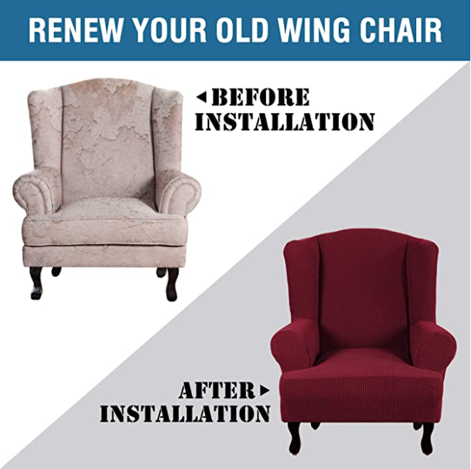 ECO Friendly Wingback Chair Slipcover