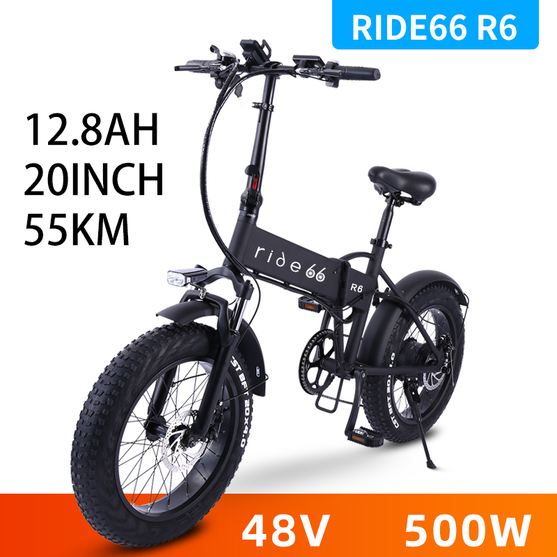Electric Bike 20 Inch 48V 500W Fat Tire ebike Mountain Snow bike Folding Electric Bicycle