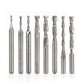 XCAN 10pcs 3.175 Shank 2 Flute Flat End Mills Spiral CNC Router Bit for Engraving Flat Milling Cutter 0.8/1/1.5/2.0/2.5/3.175mm