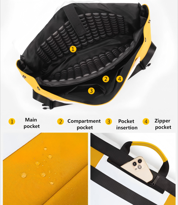 Fashionable waterproof crossbody shoulder bag