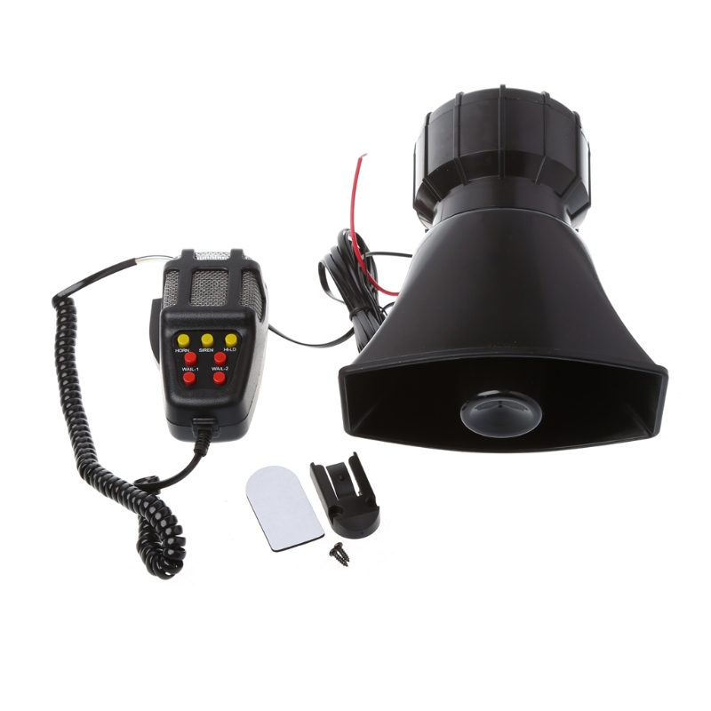 High Quality 100W 12V 7 Sound Car Truck Electronic Alarm Police Fire Loud Speaker PA Siren Horn MIC System Kit