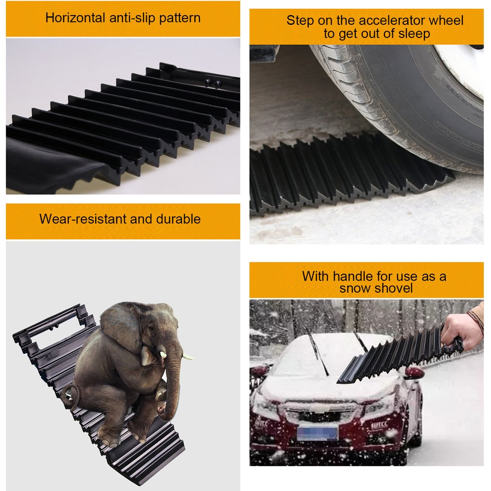 Auto Snow Chains Car Snow Mud Tire Traction Mat Wheel Chain Non-slip Anti Slip Grip Tracks Tools Self-rescue Escape Plate