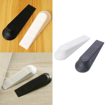 1/2pcs Door Wedge Shaped Plastic Door Stops Non-Slip Black Door Buffers for Office Home Baby Safe Floor Door Stopper