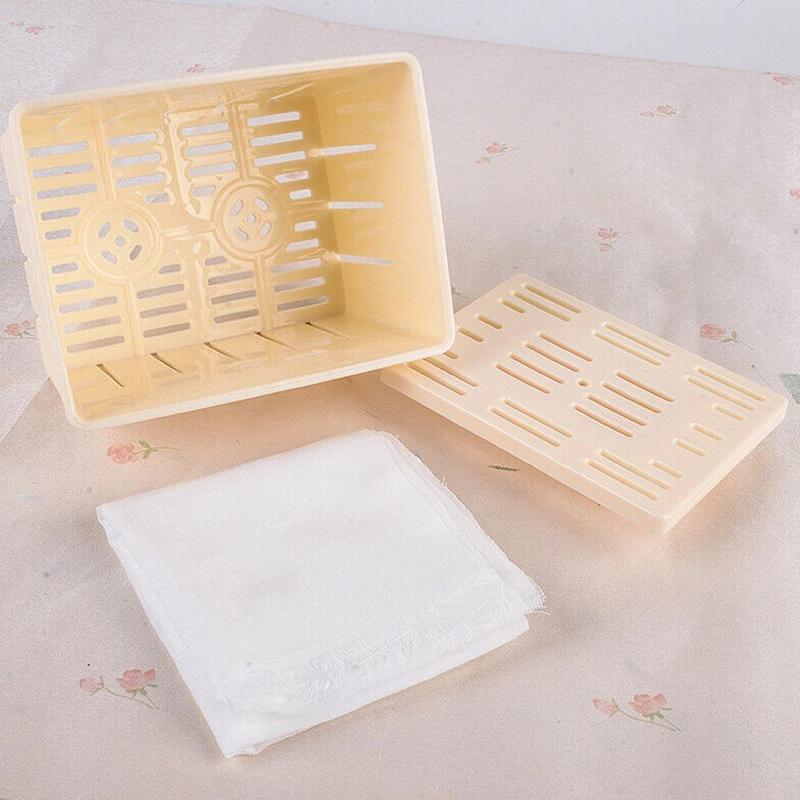 Tofu Box Mould DIY Plastic Homemade Tofu Maker Press Mold Kit Soy Pressing Mould With Cheese Cuisine