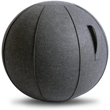 65cm Linen Yoga Ball Cover Balance Ball Protector + 65cm Yoga Ball w/ Pump for Home Gym Yoga Pilates Fitness Body Building