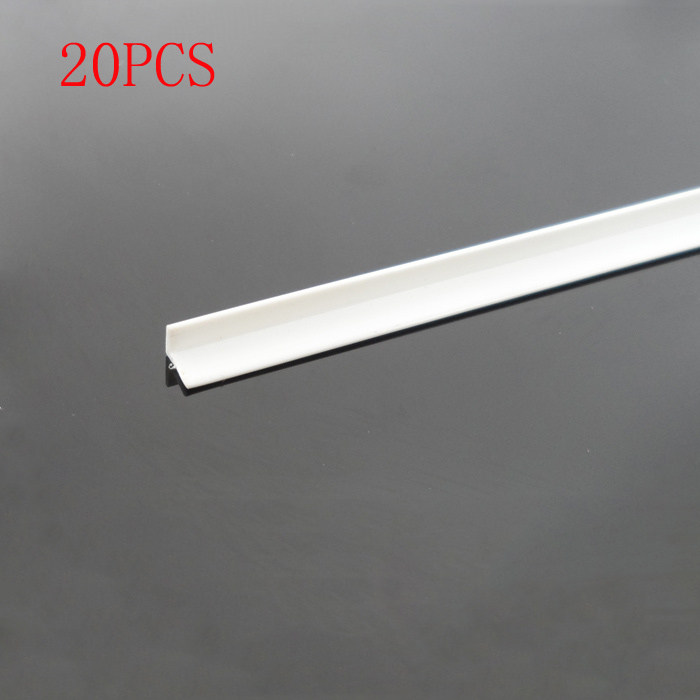 20PCS 4*4mm L Profile ABS Plastic Angle Steel Bar Building Model Materials for DIY Assembly