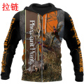 Pheasant Hunting 3D All Over Printed Hoodie Men Sweatshirt Unisex Streetwear Zip Pullover Casual Jacket Tracksuits KJ0235