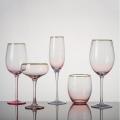 Purple color crystal glass drinking glass set