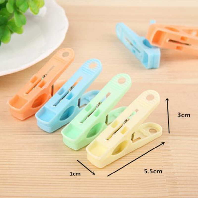 20Pcs/Pack Plastic Clothes Pegs Laundry Hanging Pins Clips Household Clothespins Socks Underwear Drying Rack Holder 6A0157