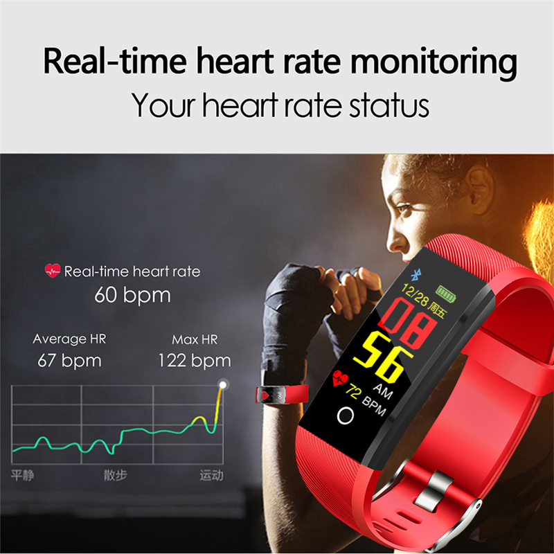 LIGE 2019 New Smart health Watch Men Women Fitness tracker Heart Rate Blood Pressure monitor Pedometer Waterproof Smart bracelet