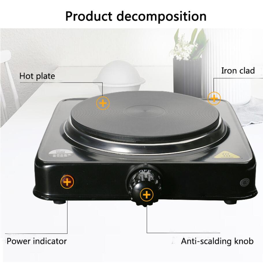 110V/220V Kitchen Lab mini Electric stove electric household furnace thermostat hot milk cooker travel Hot Plate Hot Cook Heater