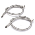 Flexible Faucets Braided Hose Tap 2 X 24 Inch Length Line Pipe 3/8" Stainless Steel Bathroom Product Water Supply Line