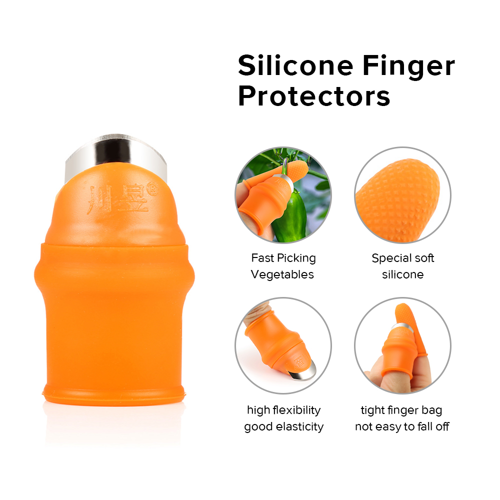 Silicone Thumb Knife Finger Protector Plucking Device For Cutting Vegetable Agricultural Tool Kit Finger Guard Protect Finger