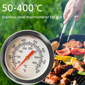 Charcoal Grill Thermometer Pit Wood Kitchen BBQ Smoker Temperature Gauge Grill Household Oven Barbecue Thermometer Fahrenheit