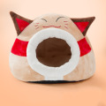 Luxury Cat Cave Bed Cat Kennel House Kawai Cartoon Animal Semi-enclosed Detachable Pet Bed&mat Pet Accessories
