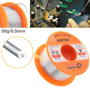63 /37 50g 0.5mm No-clean Rosin Core Solder Tin Wire Reel with 2% Flux and Low Melting Point for Electric Soldering Iron