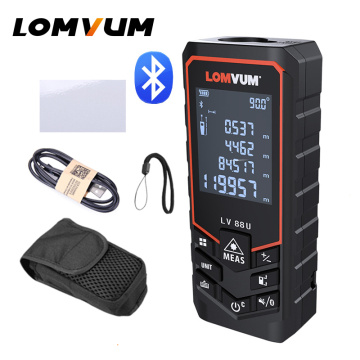 LOMVUM Bluetooth Laser Distance Meter USB Rechargeable Digital Laser Rangefinder Handheld 120m 100m 80m 50m Electric Leveling