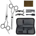 Professional Hairdressing Scissors Kit 6 Inch Stainless Steel Hair Scissors Tail Comb Hair Cloak Hair Cut Comb Styling Tool