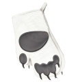 Hot YO-1 Pair Insulation Gloves Silicone White Bear Oven Mitt Set Heat Resistant Quilted Oven Gloves Non-Slip Grip