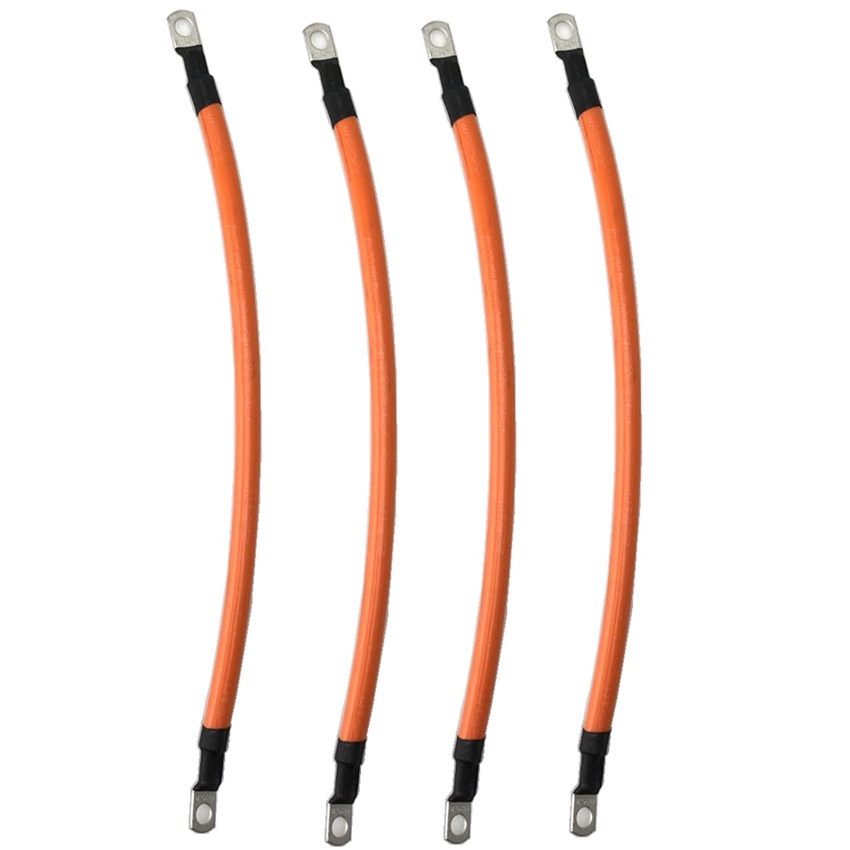 1pcs High Quality 2 AWG Pure Copper Wire Battery Connection Cable 35cm Length 25mm2 Battery Fast Connection Terminals Cables