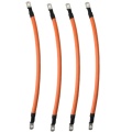 1pcs High Quality 2 AWG Pure Copper Wire Battery Connection Cable 35cm Length 25mm2 Battery Fast Connection Terminals Cables