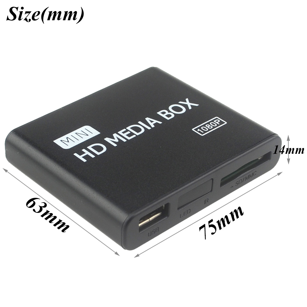 2018 Brand NewMini Full HD 1080p USB External HDD Player With SD MMC Card Reader Host Support MKV HDMI HDD Media Player 12002163