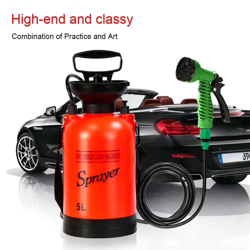 5L/8L Portable Outdoor Shower Camping Shower Multi-Function Bath Sprayer Watering Flowers Car Washing Small Sprayer