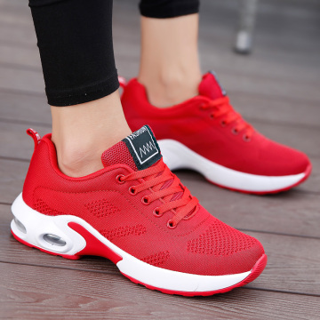 Running Shoes Fashion Women Lightweight Lace Up Sneakers Outdoor Sports Shoes Breathable Mesh Comfort Air Cushion Fitness Shoes