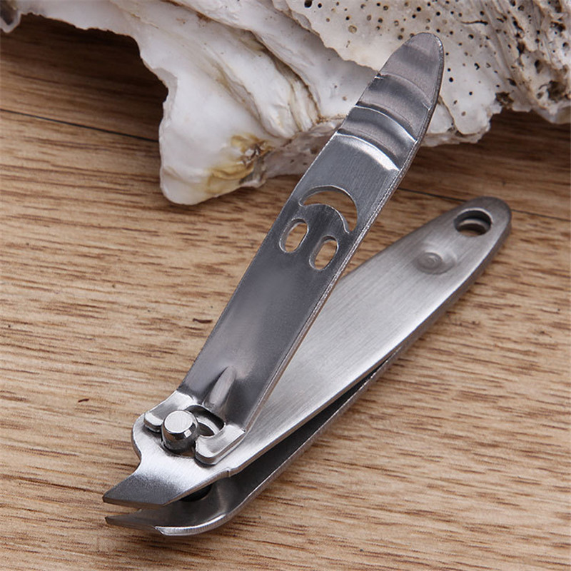 2 Styles Professional Nail Clippers 6cm Silver Stainless Steel Bevel Cut Smile Manicure Ingrown Cutter Nail Cuticle Nipper