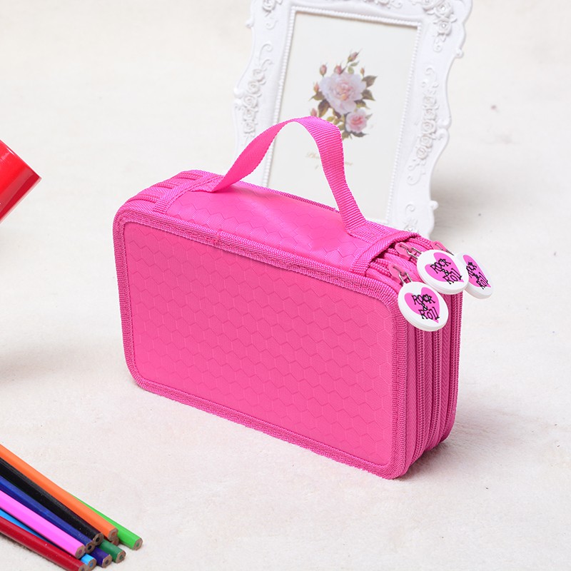 72 Color / 4 Cabinet Portable Oxford School Pencil Bag Sketch Brush Color Pencil Bag Luggage Frost Material Scale Snake