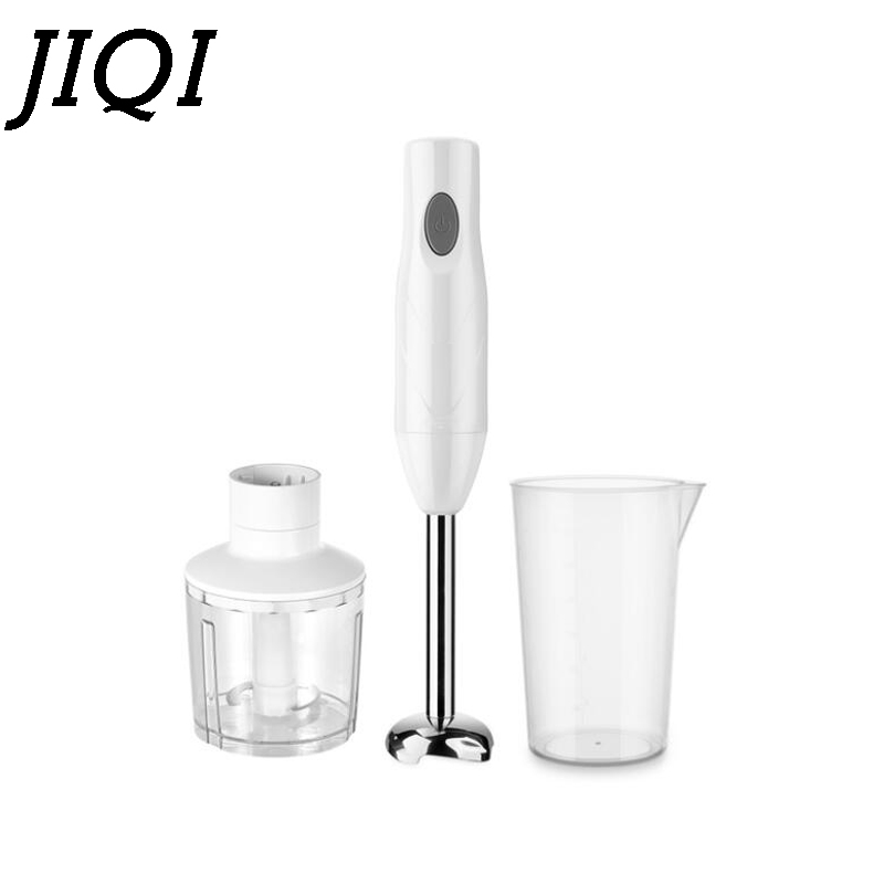 JIQI Handheld Electric Food Blender Mixer Detachable Egg Beater Meat Grinder Ice Chopper Whisker Cup Fruit Vegetable Juicer EU