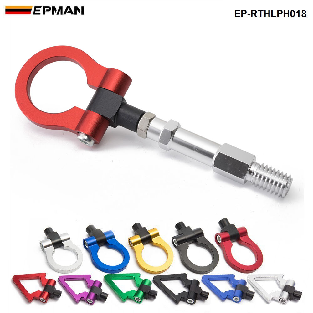 EPMAN - Sport Car Towing Hook Racing Tow Bar Auto Trailer Ring For AUDI A4 2010-2015 Euro Style EP-RTHLPH018