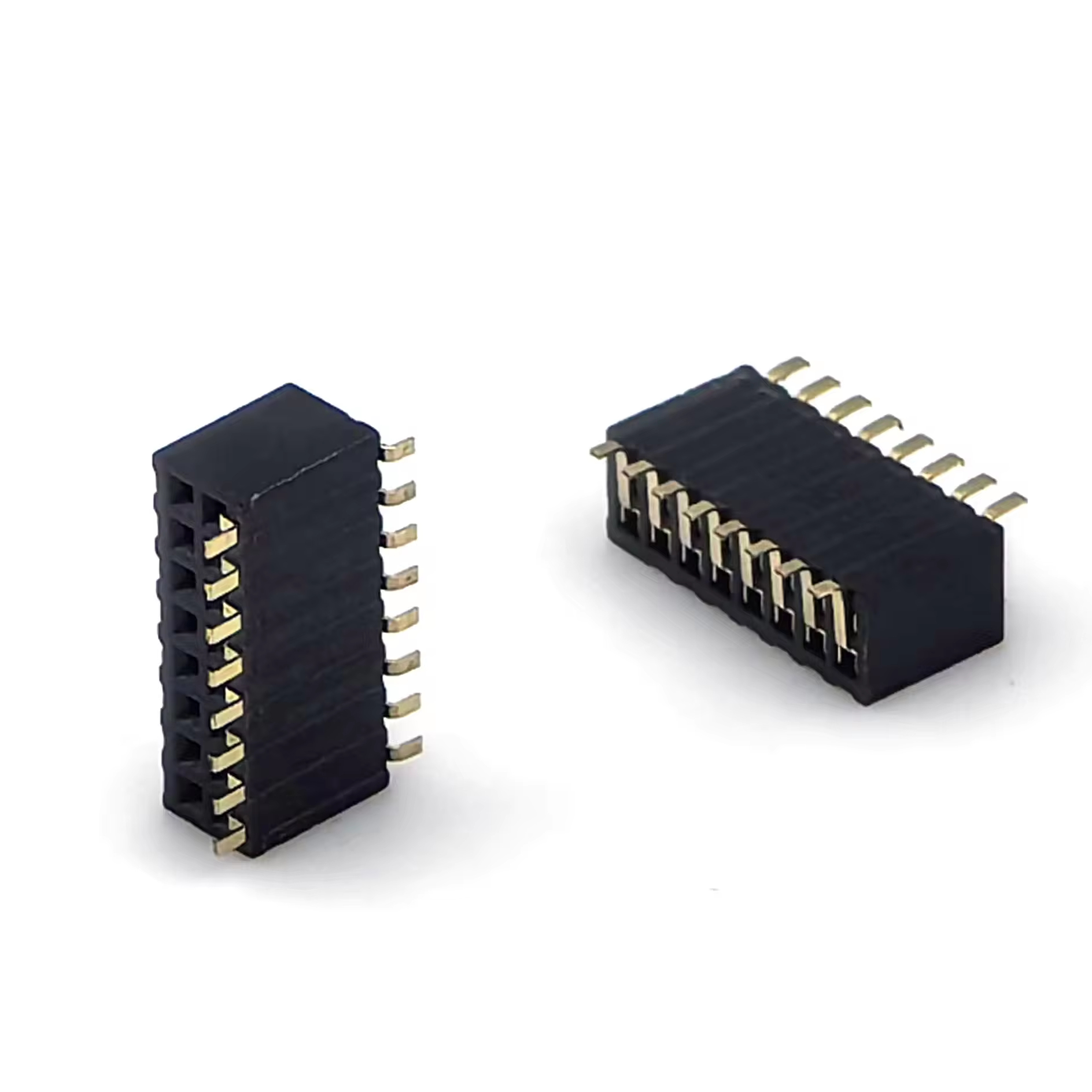 1.27mm Pitch Female  Header Connector Dual Row Side Entry SMT H:3.45mm 2*8P