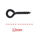 20PCS Boilie Screw Peg with Ring Swivel D-Rig Chod Rig Terminal Tackle Bait Holder Screw Carp Fishing Accessories Matt Black