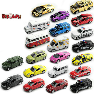 KIDAMI 1:64 Pull Back Toy Car Set Alloy Diecast Metal Vehicle Mini Sliding Car Model Kids Little Car Toys For Children Boy Gift
