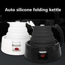 450ML Foldable Car electric kettle 12V/24V Food grade silicone travel portable large car accessories Vehicle Heating kettle cup