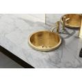Meiao Round Gold Bathroom Countertop Basin