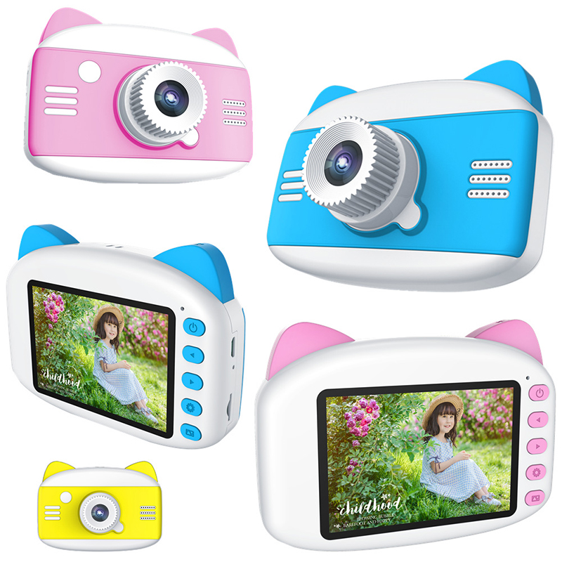 3.5inch Cartoon Kids Camera HD 1080P Children Digital Camera Toy Camera For Kids Education for Children Boys Girls Birthday Gift