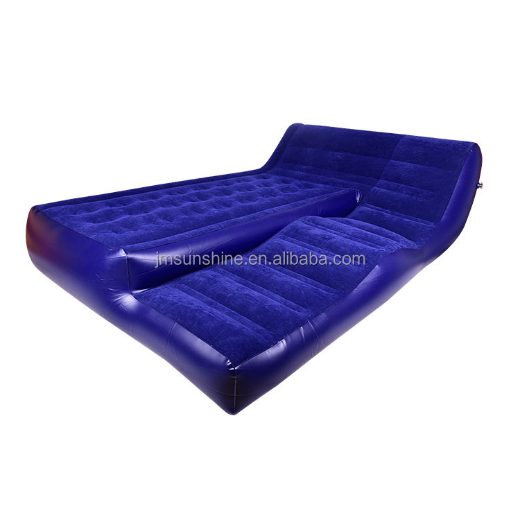 Factory Wholesale PVC Flocking Sectional Multifunctional Sofa Bed