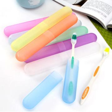 1pcs Palstic Toothbrush Case Travel Walking Camping Toothbrush Box Dust-proof Case Container Organizer Color Random