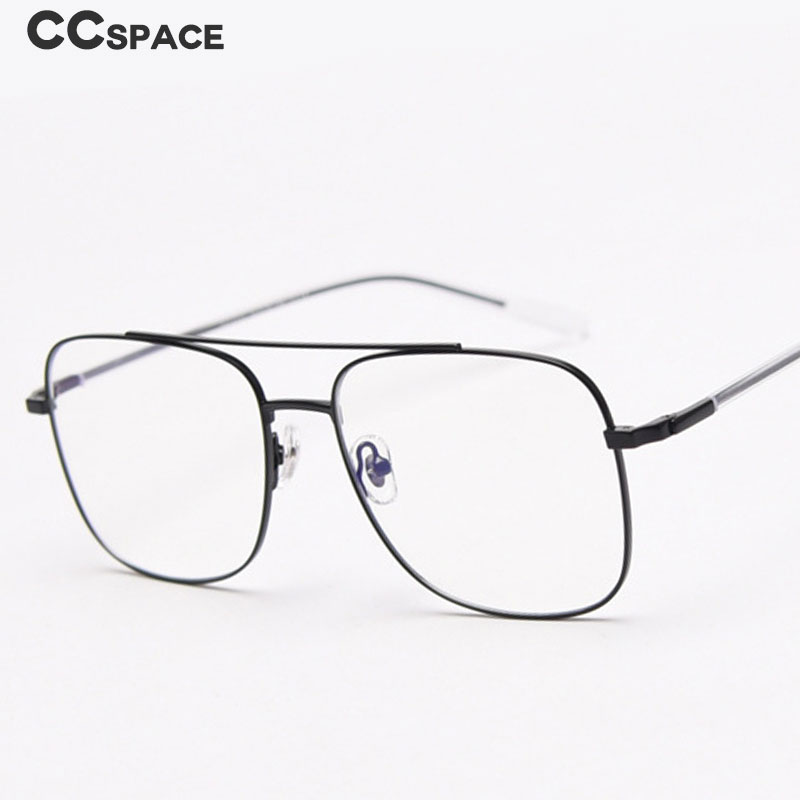 49435 Oversized Square Metal Glasses Frames Men Women Optical Fashion Computer Glasses
