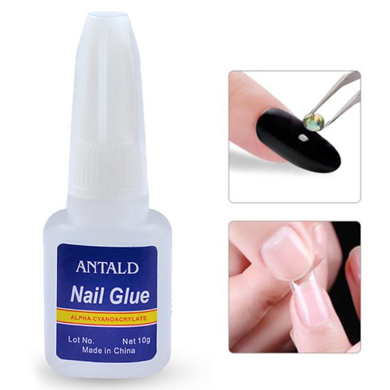 10g Fast Drying Nail Glue For False Nails Glitter Acrylic Decoration With Brush Suitable for Sticky Nails Rhinestone Glue TSLM1