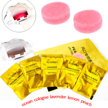 5 Packs Car Styling Air Freshener Aroma Solid Perfume Lemon Peach Ocean Lavender Cologne Flavoring Auto Interior Fragnace Sachet