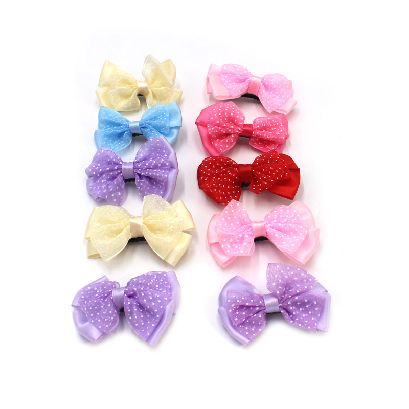 pawstrip 10pcs/lot Candy Color Bow Small Dog Hair Clips Yorkie Chihuahua Pet Cat Dog Grooming Accessories 6*4cm