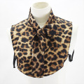 Front Bow Tie False Collar Shirts Woman Dot Fake Collar Detachable Collars For Women Sweater Leopard Nep Kraagje Half Shirt