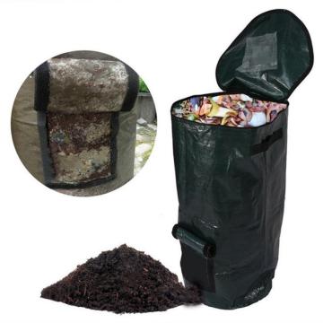 1Pcs Organic Waste Kitchen Garden YardFruit Compost Bag Environmental PE Cloth Planter Kitchen Waste Disposal Organic Bag Hot