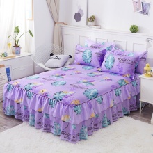 1pc Bed Skirt Bedding Sheet Cover Set Sanding Soft Bedspread Non-Slip 4 Size Bed Skirt Dropshipping SY